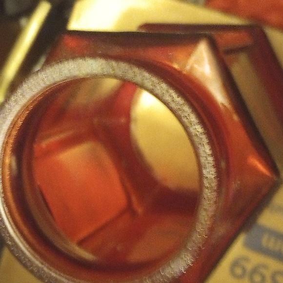 Vintage red glass light globe - Picture 3 of 4